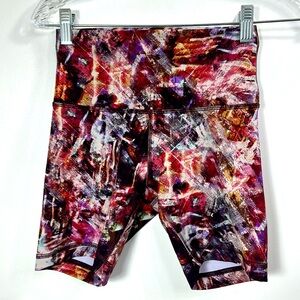 lululemon athletica Multicolor Abstract Print Bike Shorts